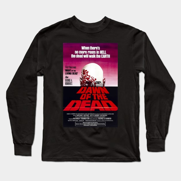 Dawn of the Dead 1978 Original Movie Poster Long Sleeve T-Shirt by petersarkozi82@gmail.com